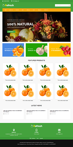 企业外贸水果网站设计