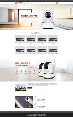 简约企业通用安防监控产品网站